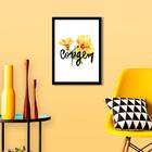 Quadro Palavra Coragem 33x24cm - Com Vidro Moldura:madeira Br