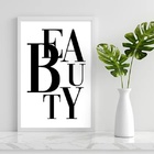 Quadro Palavra Embaralhada Beauty 45x34cm Moldura:madeira Pre