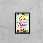 Quadro Palavra Gratidão - Floral 24x18cm Moldura:madeira Bran