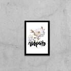 Quadro Palavra Respeito 45x34cm - Com Vidro Moldura:madeira B