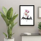 Quadro Palavra Saudade 45x34cm - Com Vidro Moldura:madeira Br