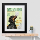 Quadro Para Banheiro Dachshund- 60x48cm Moldura:madeira Preta