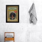 Quadro Para Banheiro Dachshund Vintage 45x34cm - Com Vidro Mo