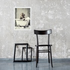 Quadro Para Banheiro Macaquinho No Banho 45x34cm - Com Vidro