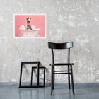 Quadro Para Banheiro Zebrinha - Horizontal 33x24cm - Com Vidr