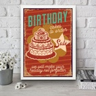 Quadro Para Cozinha Bolo De Aniversário 45x34cm Moldura Preta