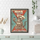 Quadro Para Cozinha Gatinho Cupcake 24x18cm Moldura Preta