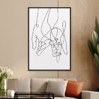 Quadro Para Decoração Minimalista Quarto Casal Moldura