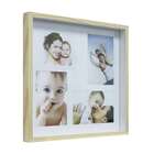 Quadro Para Fotos Wood Natural E Branco 30x30cm