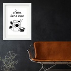 Quadro Para Lavanderia Divertido - 60x48cm Moldura:madeira Pr