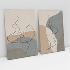 Quadro Para Quarto Amor Em Curvas Decorativo Moderno Abstrato