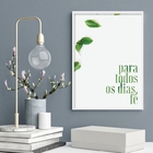 Quadro Para Todos Os Dias Fé 45x34cm - Com Vidro Moldura Bran