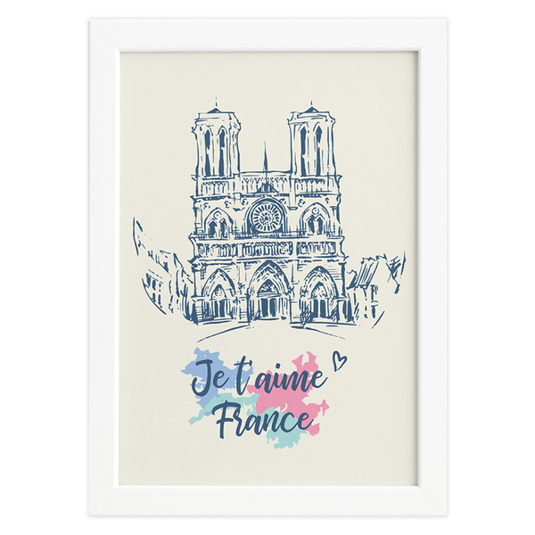 Quadro Paris Notre Dame Moldura Branca 22x32cm Leroy Merlin