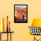 Quadro Parque Bryce Canyon 33x24cm - Com Vidro Moldura:madeir