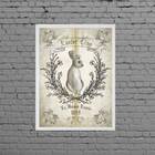 Quadro Páscoa Vintage Easter Time 45x34cm Moldura:madeira Bra