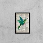 Quadro Passarinho Beija Flor 45x34cm - Com Vidro Moldura:made