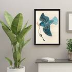 Quadro Passarinho Chave 45x34cm - Com Vidro Moldura:madeira B