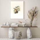 Quadro Passarinhos 24x18cm Moldura:madeira Branca