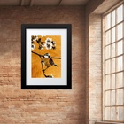 Quadro Pássaro Flor De Cerejeira- 60x48cm Moldura Branca