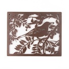 Quadro Pássaro Folhas - Preto