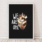 Quadro Paz Na Terra We Are one 24x18cm - Com Vidro Moldura:ma