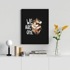 Quadro Paz Na Terra We Are one 33x24cm - Com Vidro Moldura:ma