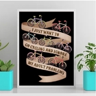 Quadro Pedalar Para Esquecer Os Problemas 45x34cm Moldura:mad