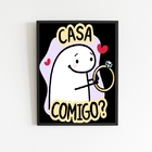 Quadro Pedido Casamento Casa Comigo? 33x24cm - Com Vidro Mold