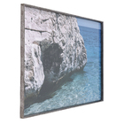 Quadro Pedras Cinza com Vidro 150x100cm Arte Própria