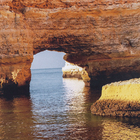 Quadro Pedras e Mar Marrom com Vidro 150x100cm Arte Própria