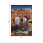 Quadro Pedras e Mar Marrom com Vidro 150x100cm Arte Própria