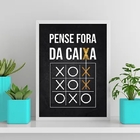 Quadro Pense Fora Da Caixa 33x24cm Moldura:madeira Preta