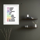 Quadro Pense Positivo - 60x48cm Moldura:madeira Branca