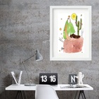 Quadro Pequeno Príncipe Abaporu - 60x48cm Moldura Branca