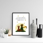 Quadro Pequeno Príncipe Com Raposa - Frase 33x24cm - Com Vidr