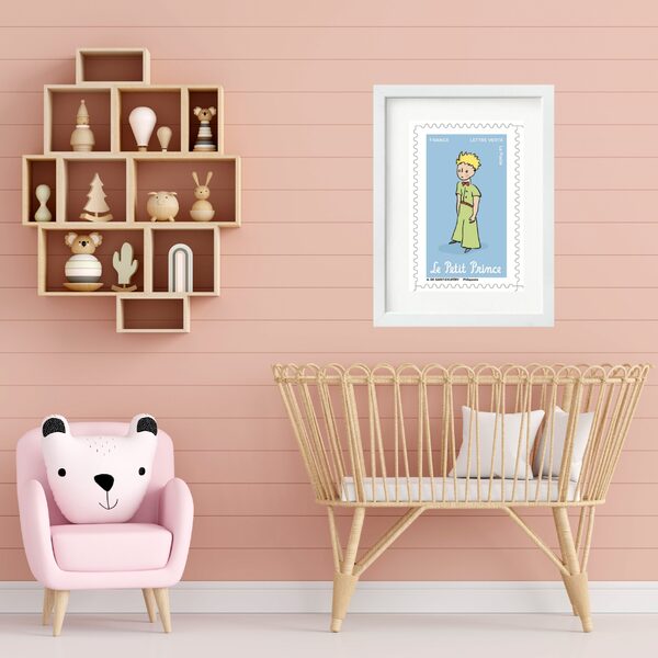 Quadro Pequeno Príncipe Selo - 60x48cm Moldura Preta