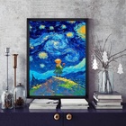 Quadro Pequeno Príncipe Van Gogh 24x18cm - Com Vidro Moldura