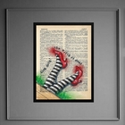 Quadro Pernas Dorothy - Mágico Oz 33x24cm - Com Vidro Moldura