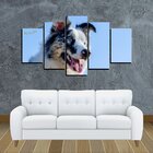 Quadro Pet De 5 Peças Estilo Mosaico Cachorro 10