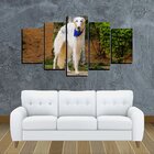 Quadro Pet De 5 Peças Estilo Mosaico Cachorro 25