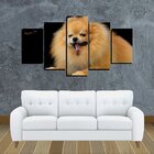 Quadro Pet De 5 Peças Estilo Mosaico Cachorro 40