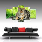 Quadro Pet De 5 Peças Estilo Mosaico Gatos 22