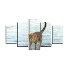 Quadro Pet De 5 Peças Estilo Mosaico Gatos 24