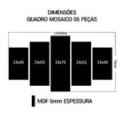 Quadro Pet De 5 Peças Estilo Mosaico Gatos 27