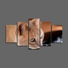 Quadro Pet De 5 Peças Estilo Mosaico Gatos 31