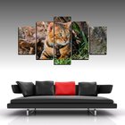 Quadro Pet De 5 Peças Estilo Mosaico Gatos 39