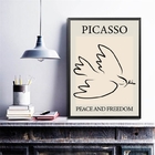 Quadro Picasso Pomba - Peace And Freedom 33x24cm - Com Vidro