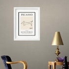 Quadro Picasso The Dog - 60x48cm Moldura:madeira Branca
