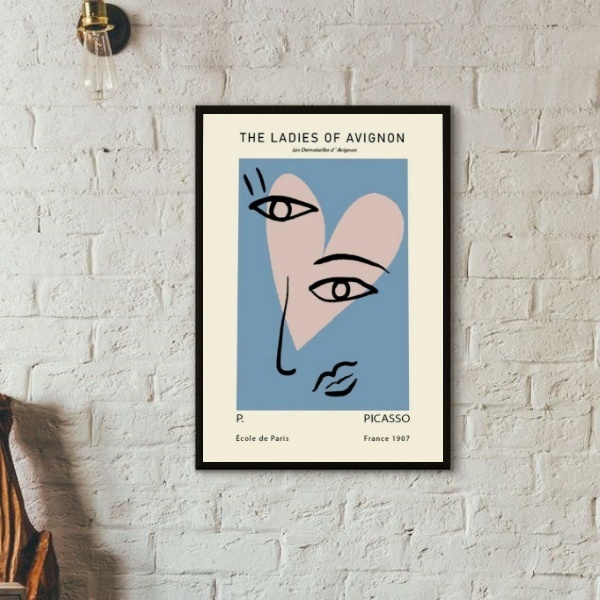 Quadro Picasso - The Ladies Of Avignon 33x24cm Moldura:madeir