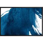 Quadro Pincelada Azul 90x60 - Casa Da Moldura